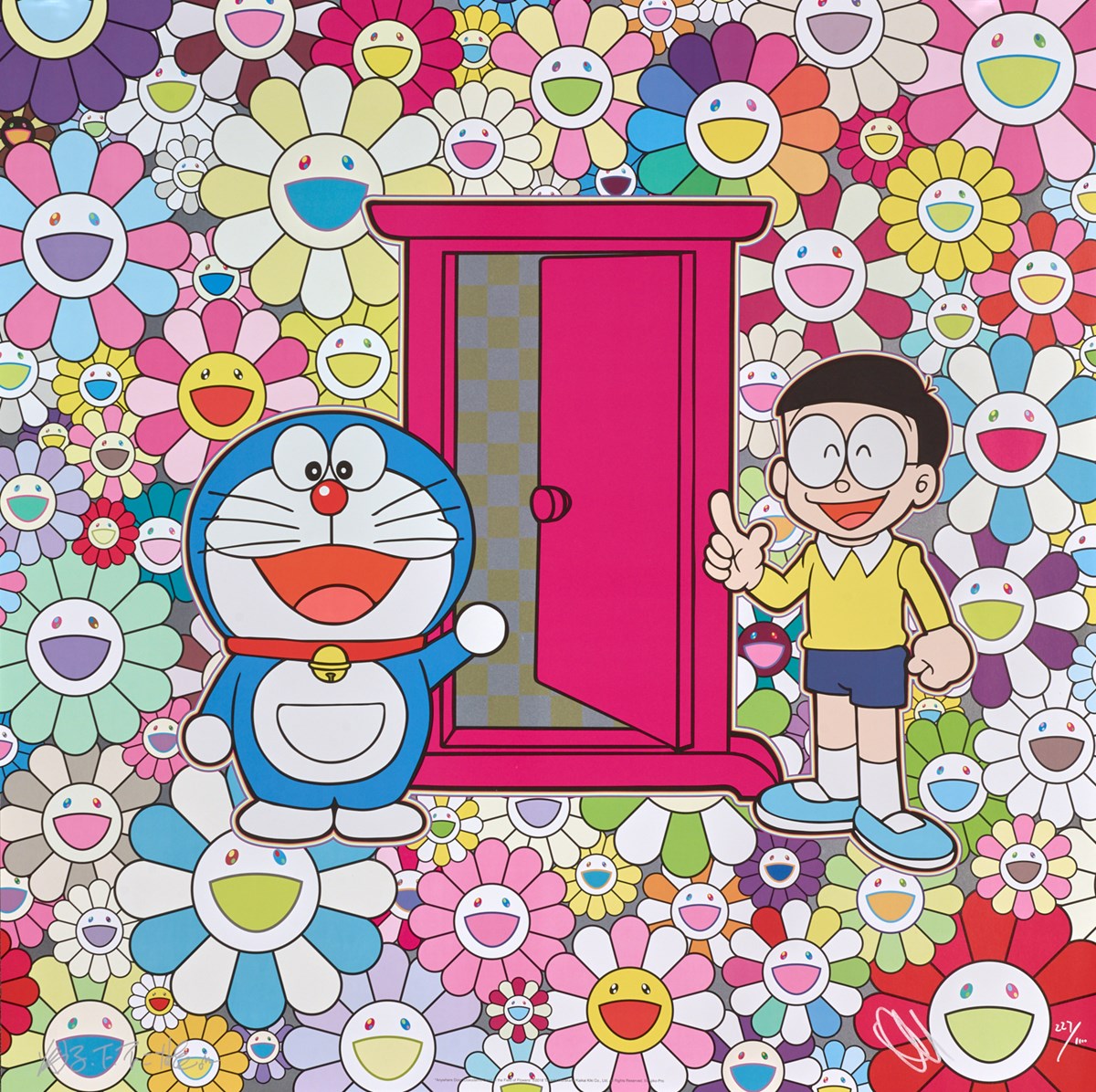Anywhere Door (Dokodemo Door) In The Field Of Flowers