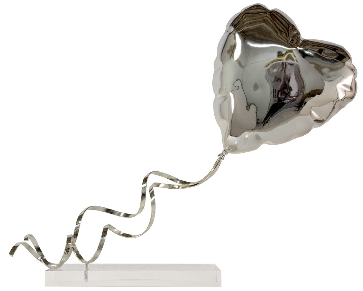 Flying Balloon Heart (Silver)