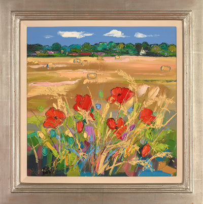 Poppies and Haybales, Preston Mill