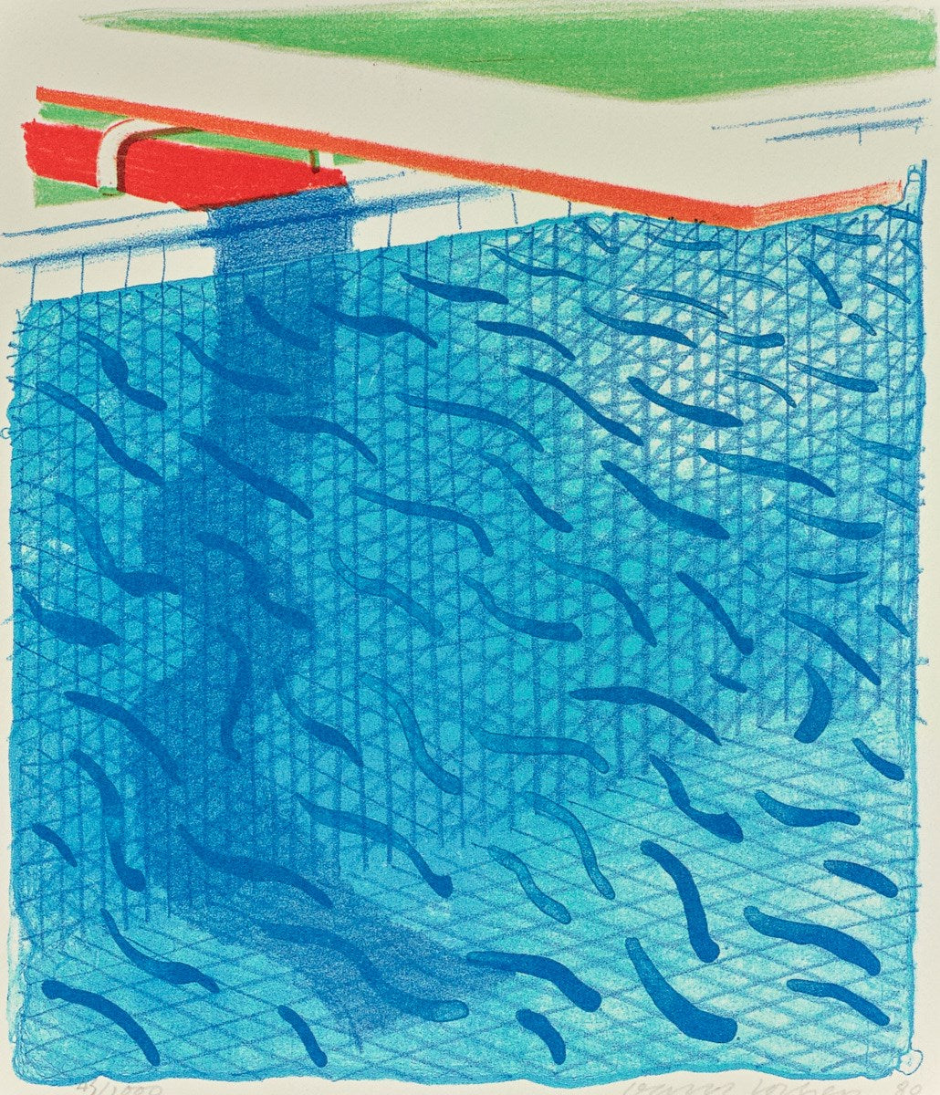 Pool Made with Paper and Blue Ink for Book