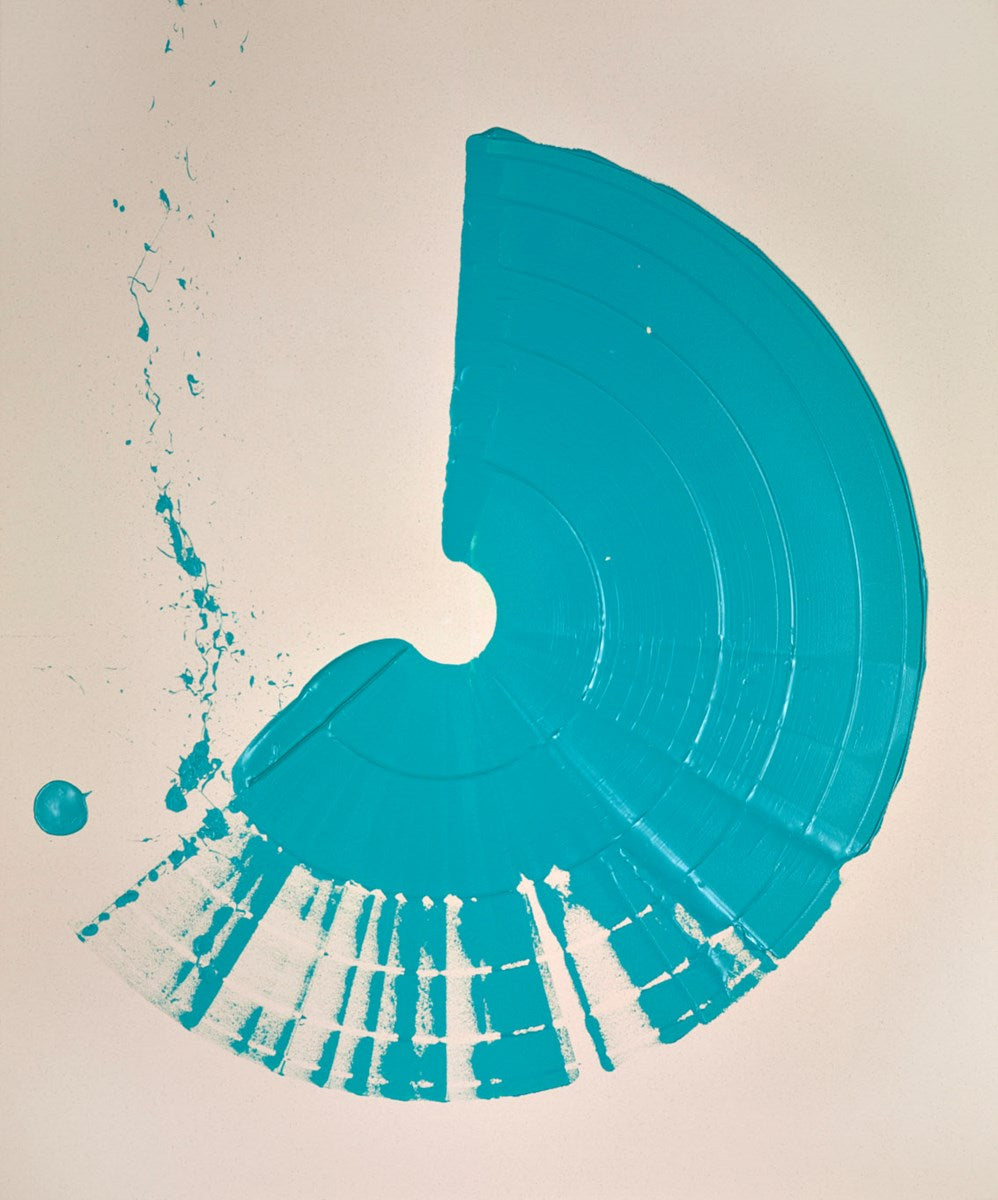 Large Brushstroke Aqua Blue