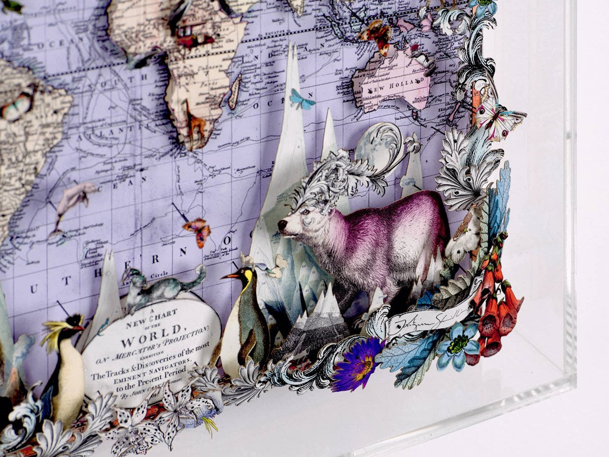 Navigators Floating Map - Polar Bear Discoveries of the World (Detail1)