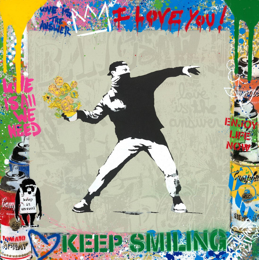 Banksy Flower Thrower