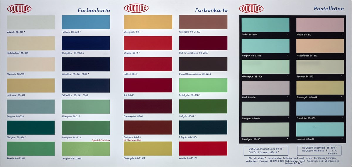 Colour Chart H-2, 2017