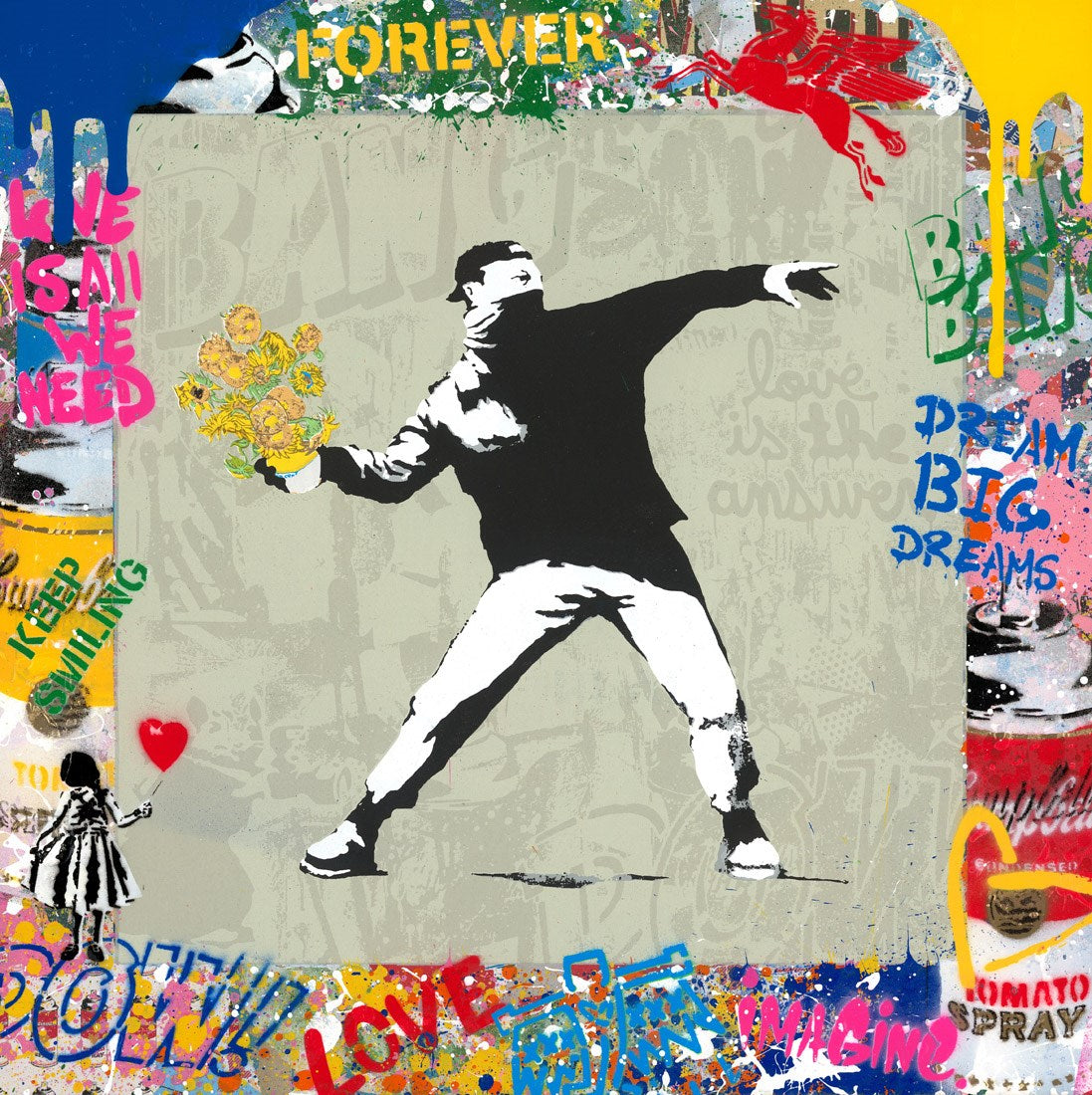 Banksy Flower Thrower