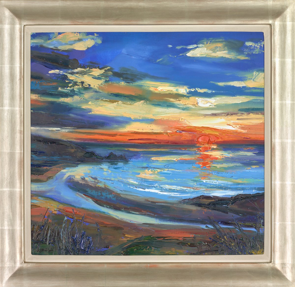 Three Cliffs Bay at Sunset , The Gower
