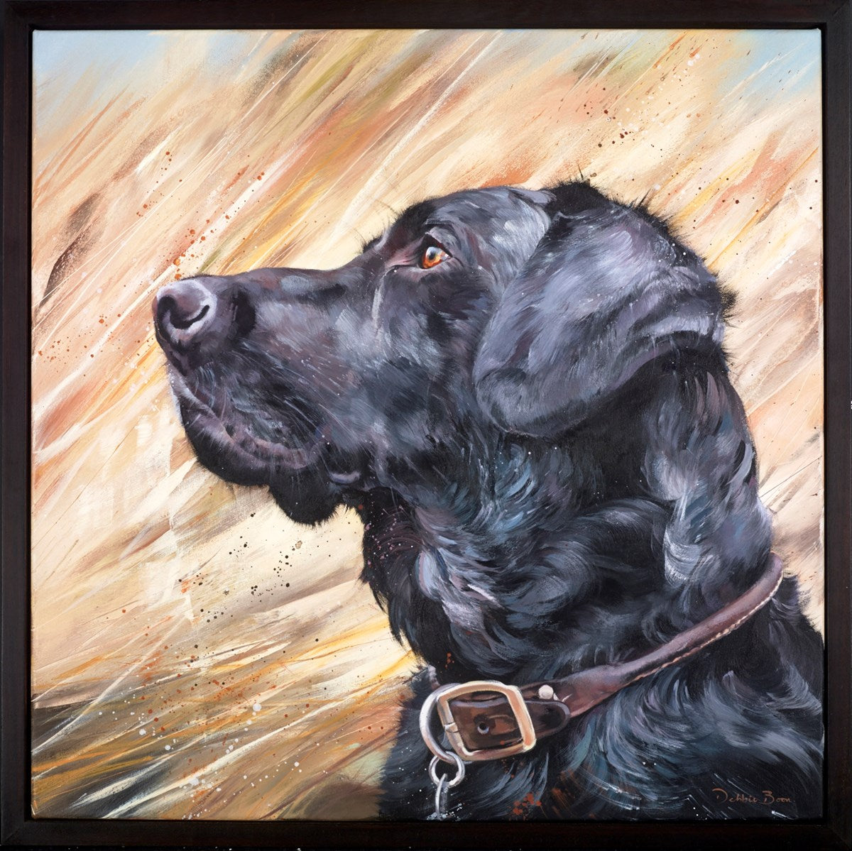 Black Labrador in Reeds