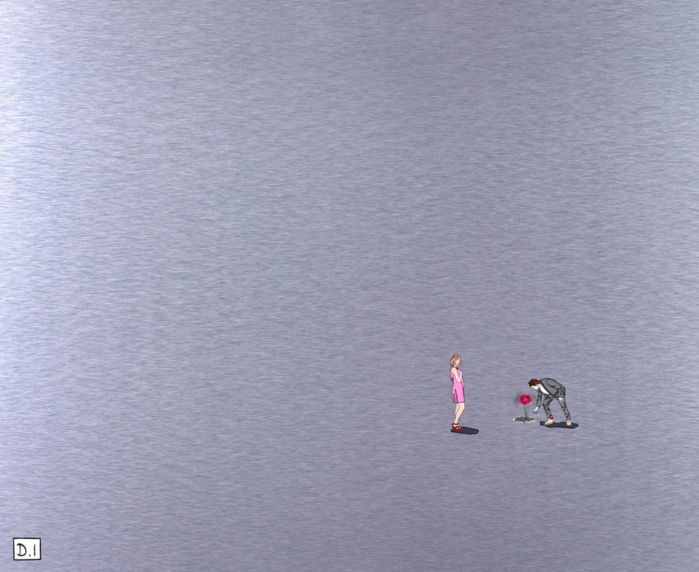 Man Picking A Flower