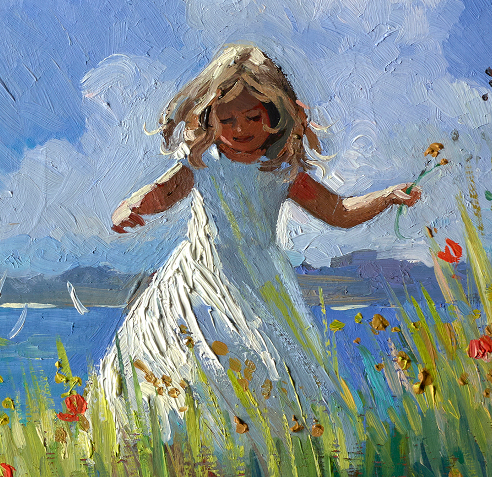 Flower Picking Along The Coastal Path