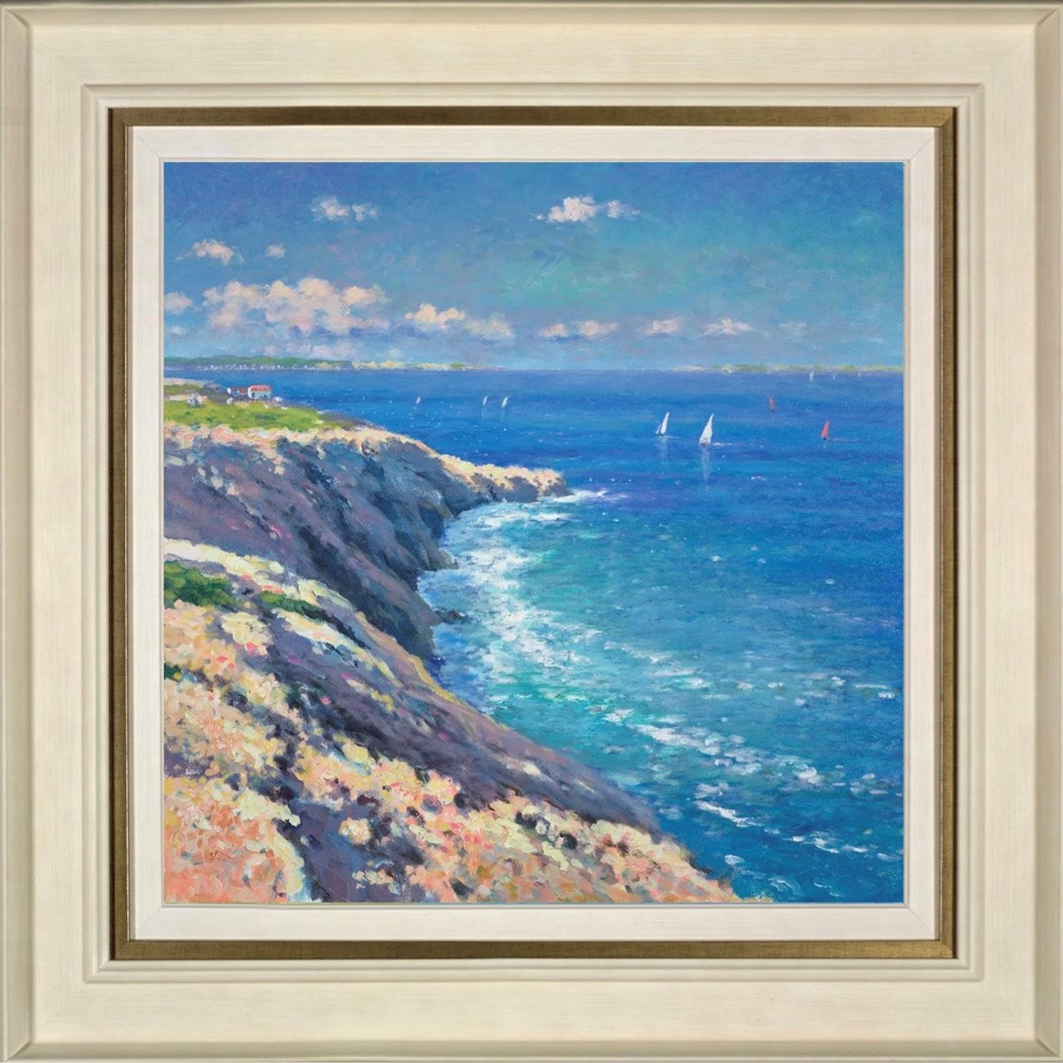 Ibiza Sea and Rocks (Framed)