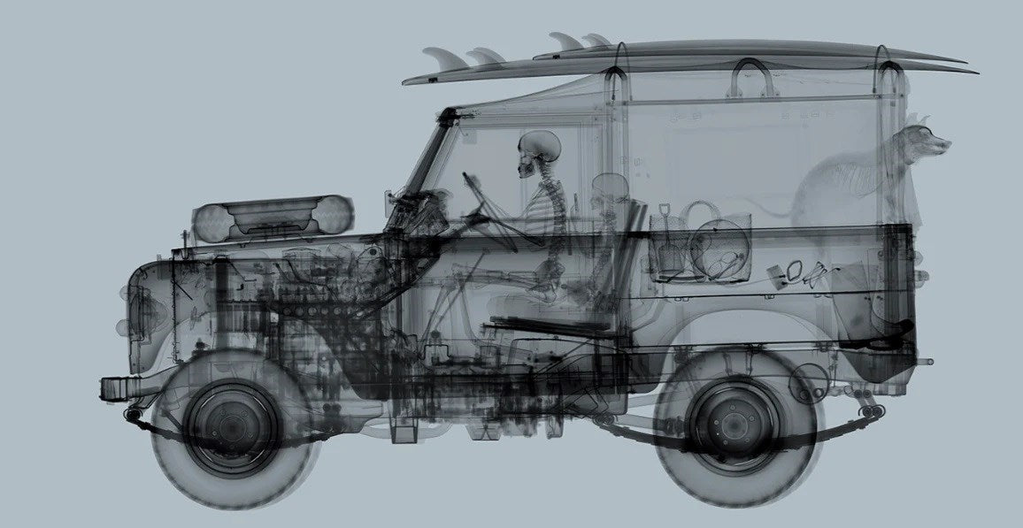 1972 Land Rover Surfer Mid Grey (Framed)