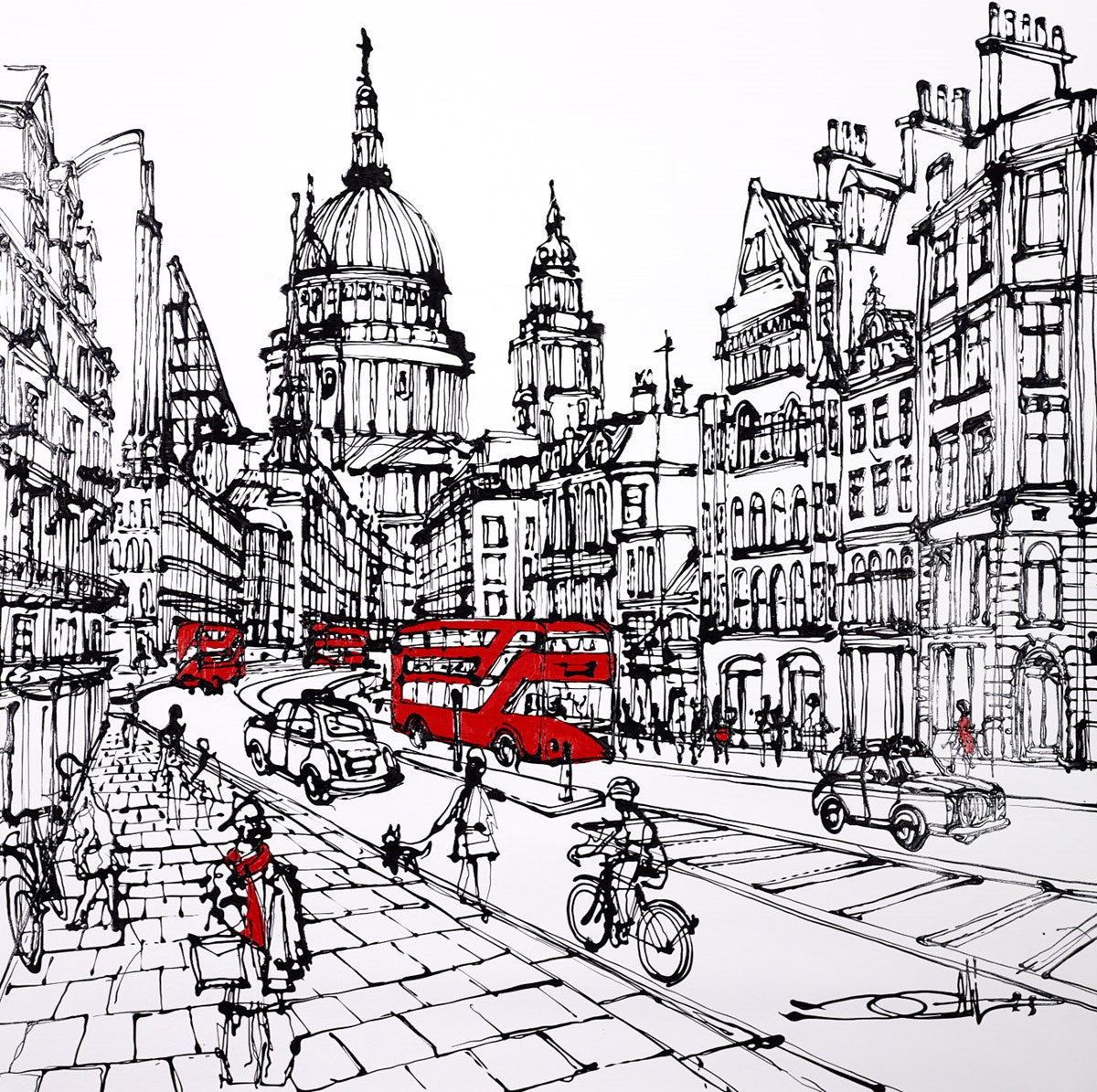 The Cathedral From Ludgate Hill