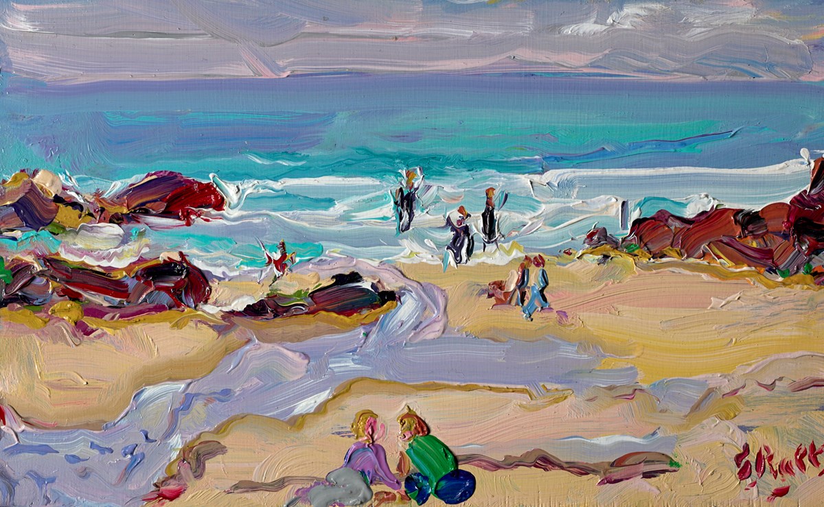 Figures on Trevone Beach