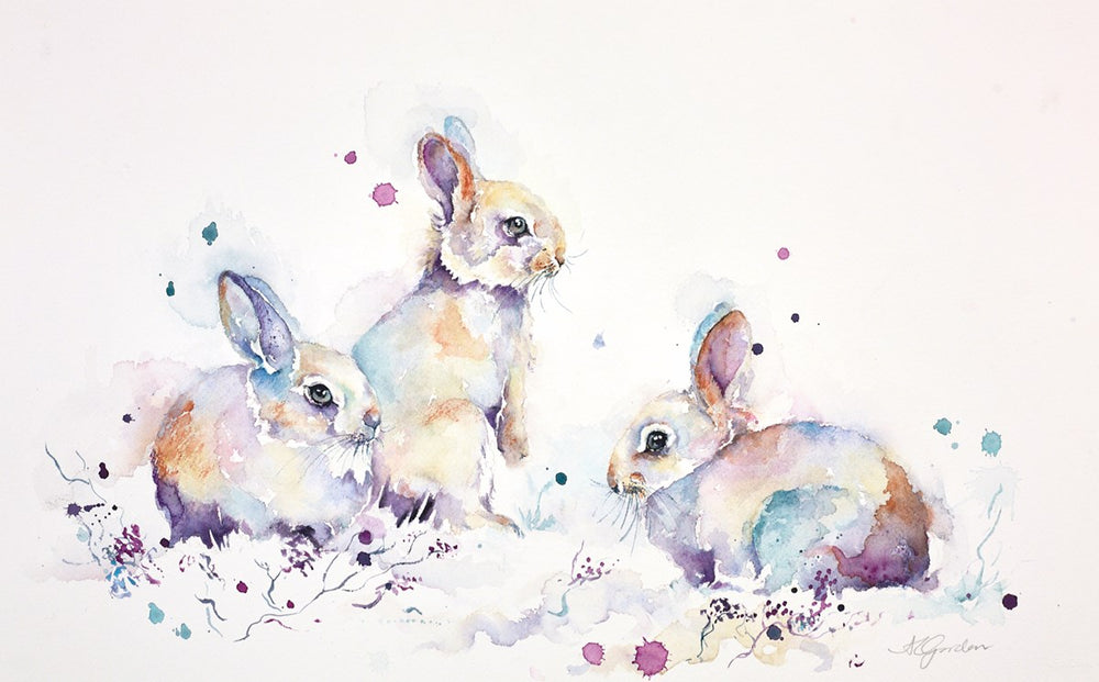 Spring Babies- 3 Rabbits