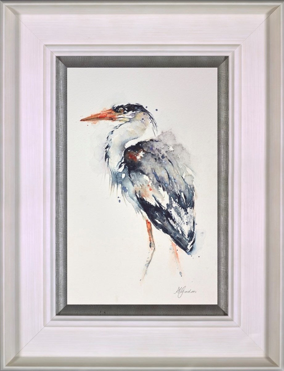 Statuesque Grey Heron (Framed)