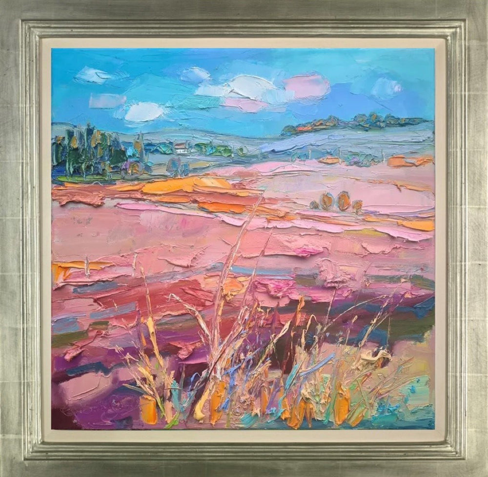 Distant Cottage Across Fife Fields (Framed)