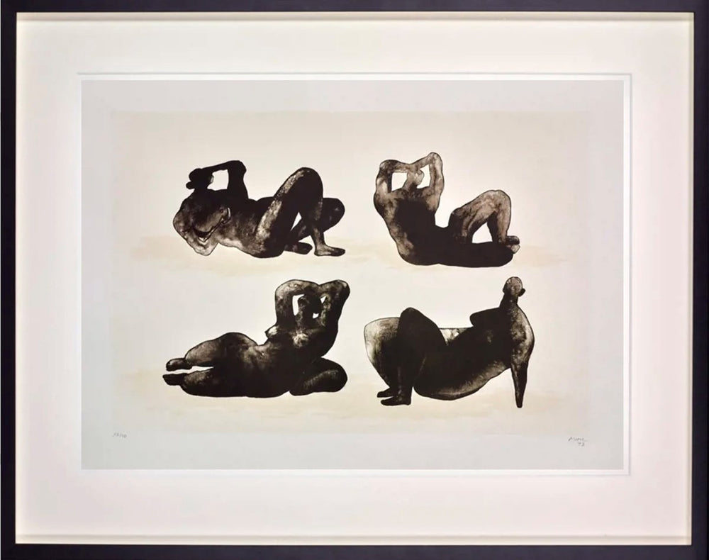 Four Reclining Figures, 1973 (Framed)