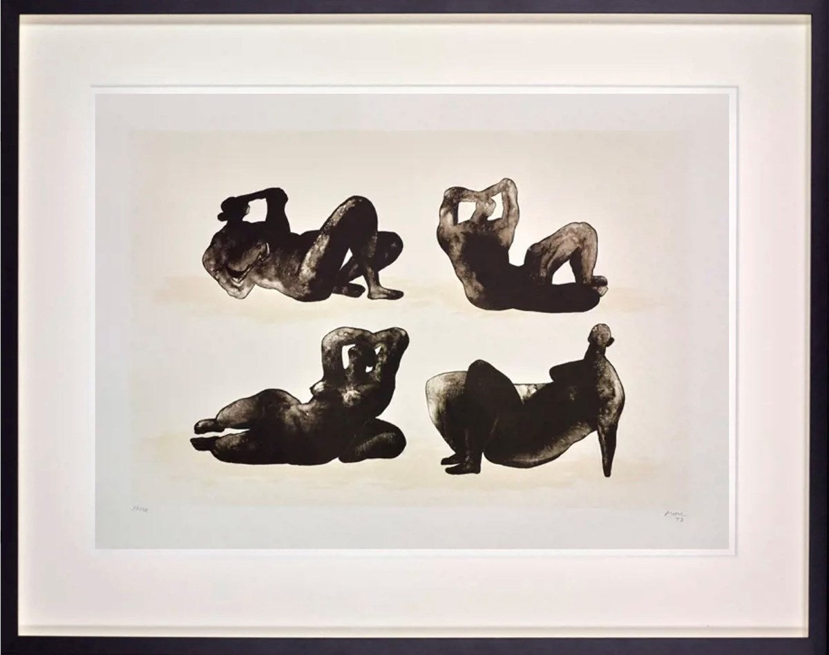 Four Reclining Figures, 1973 (Framed)