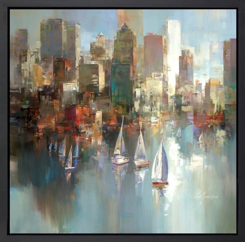 Sailing Out of the City (Framed)