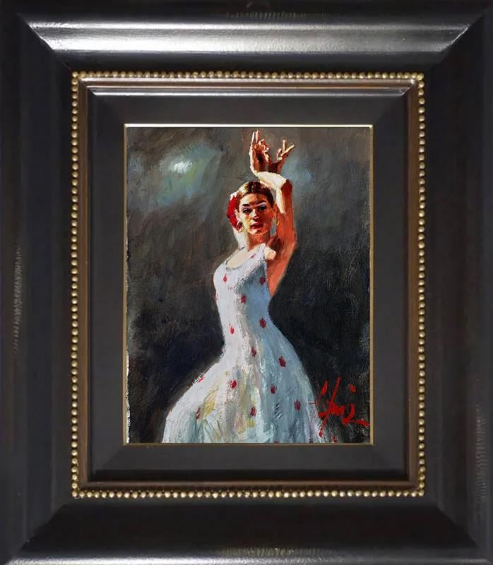Blanco y Lunares (close-up) (Framed)