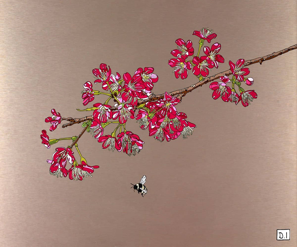 Cherry Blossom and Bee