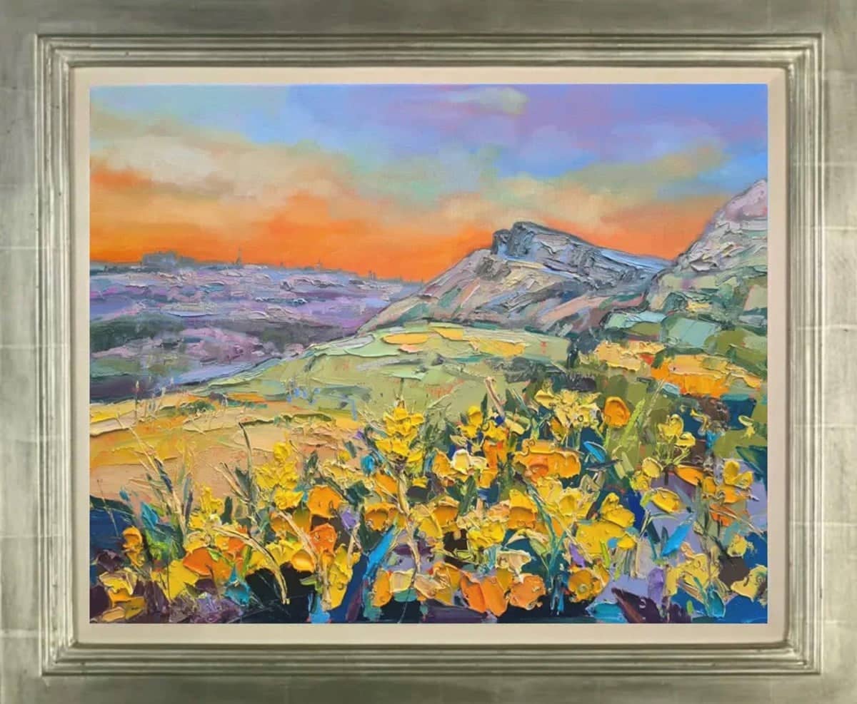 Gorse at Salisbury Crags, Edinburgh (Framed)