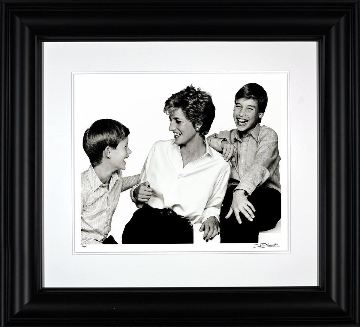Princess Diana, Prince WIlliam & Prince Harry 1994 (Framed)