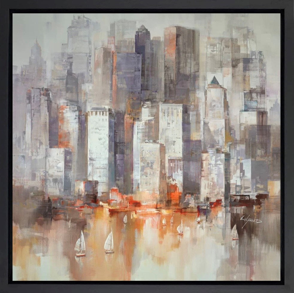 Cityscape Sailing (Framed)