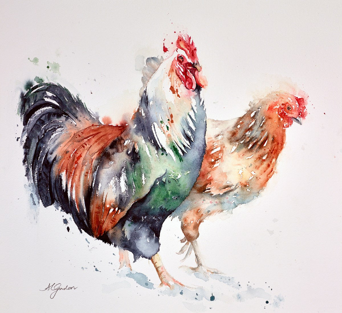 Stepping Out Together - Chicken Couple