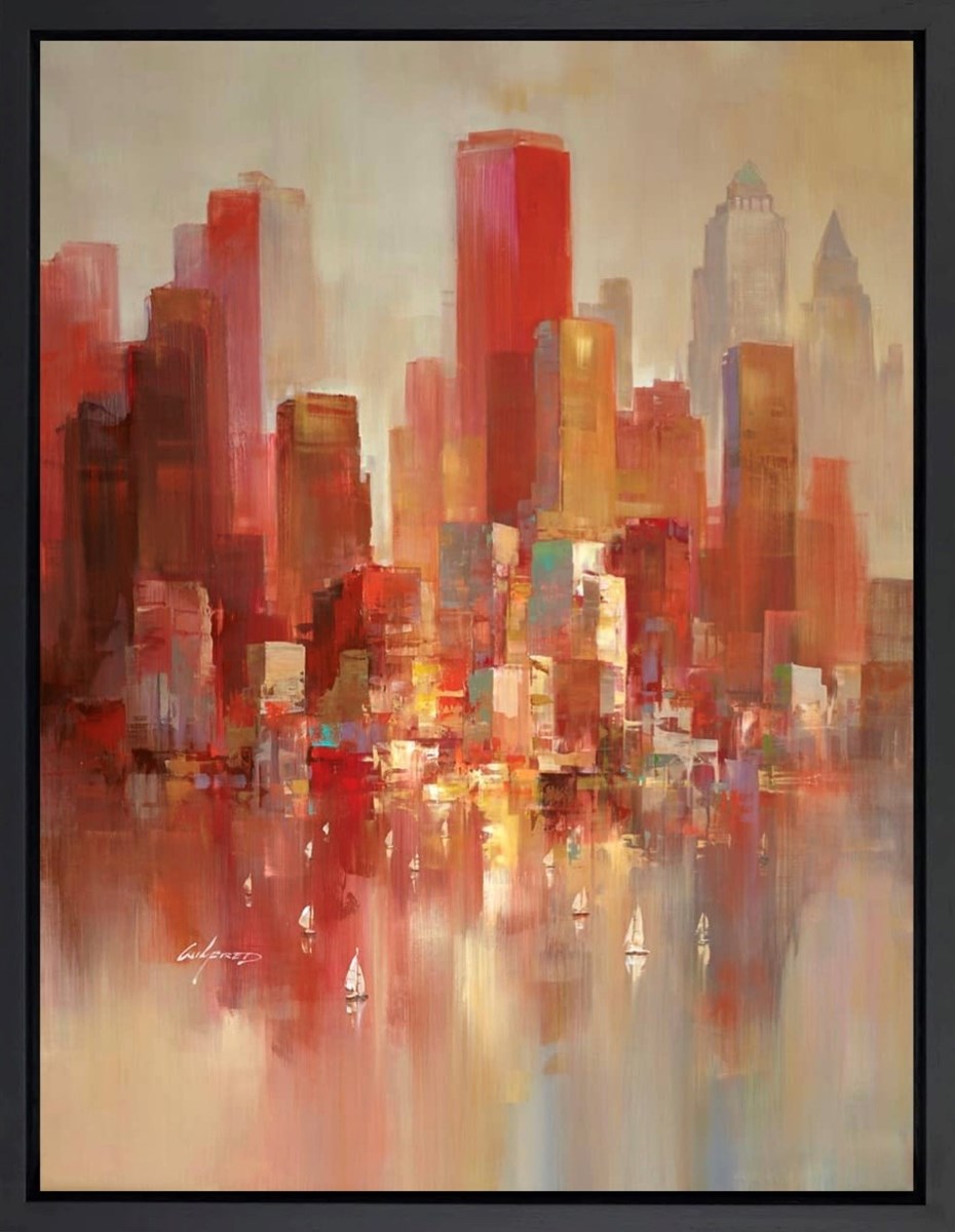 Vibrant Harbour II (Framed)