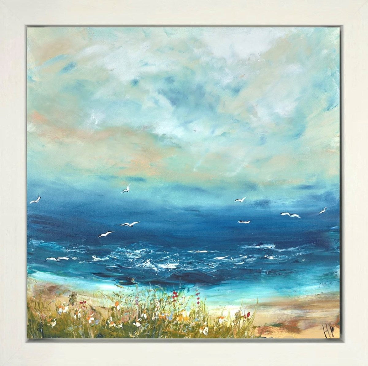 On an Inky Sea they Dance (Framed)