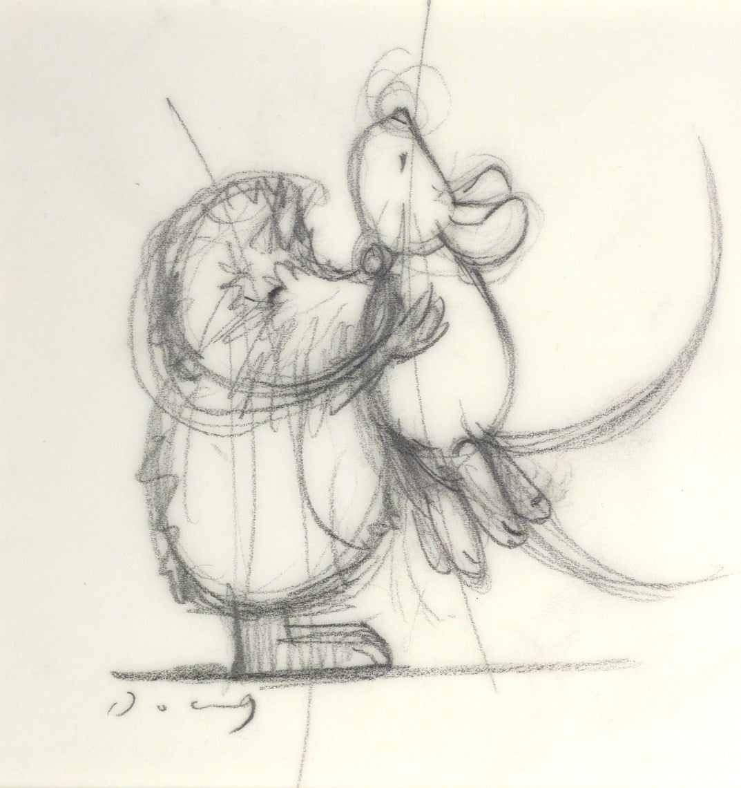 Hedge-Hugs (Sketch - tails up)