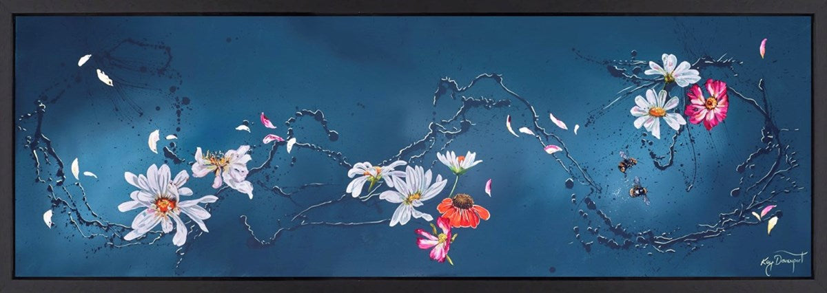 Bumbles in Flowers (Framed)