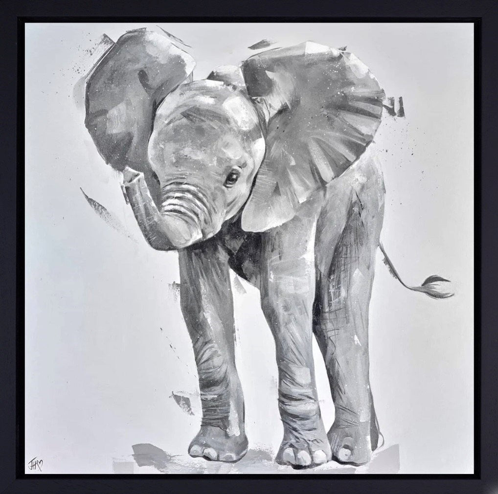 Elephant Calf Sparkle (Framed)