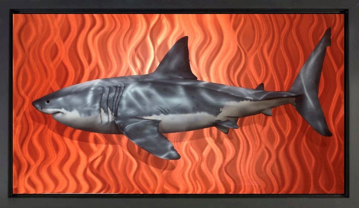 Great White Sunset (Framed)
