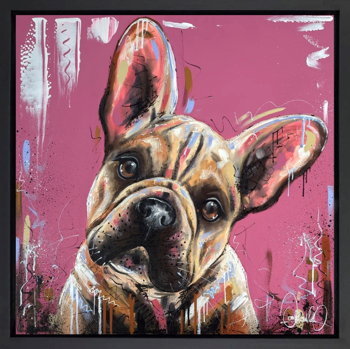 Frenchie Love II (Framed)