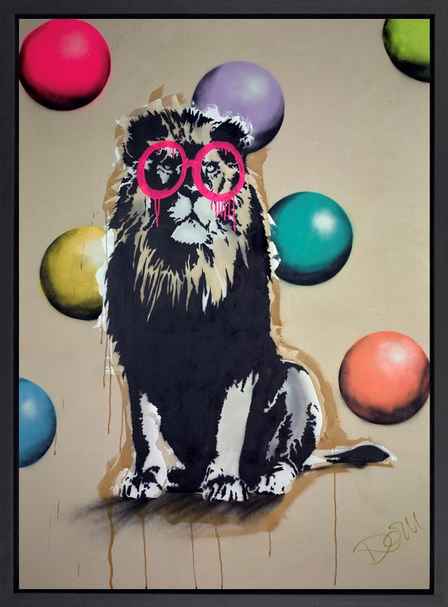 Observant Lion (Framed)