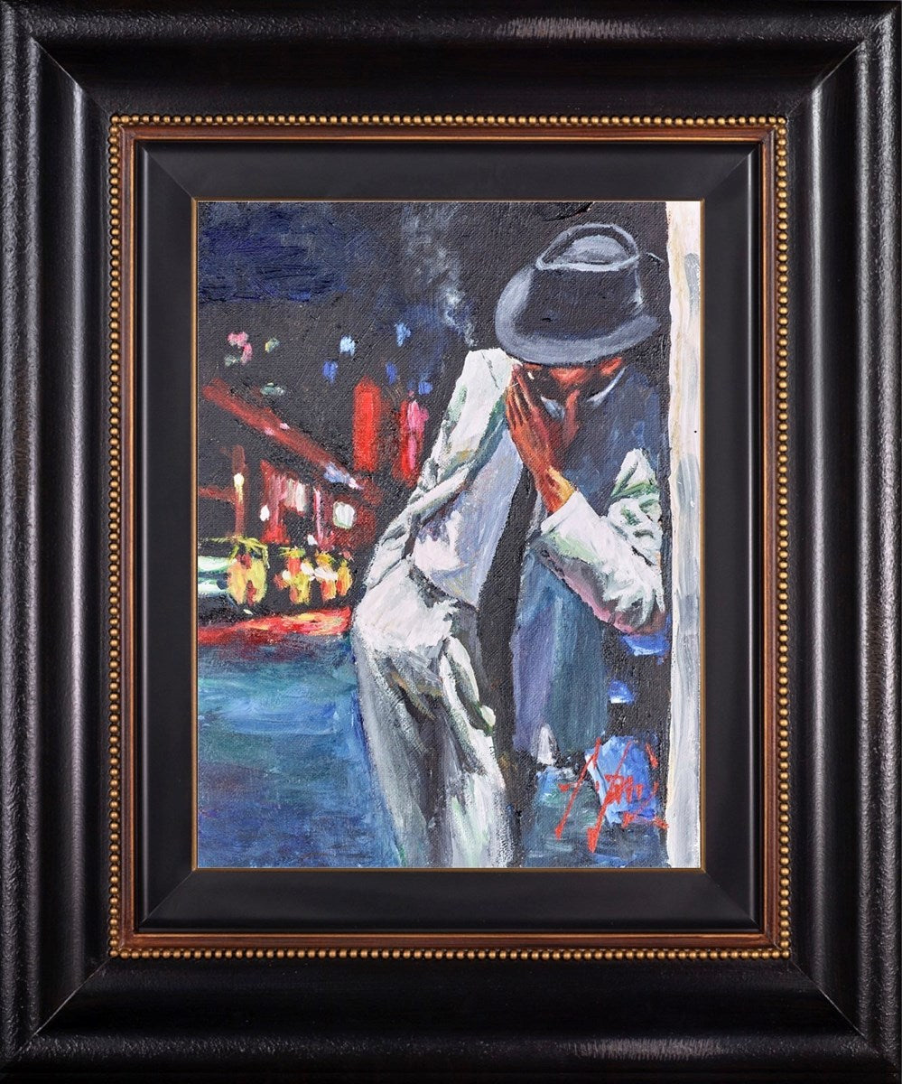 Boulevard With Red Sign (Framed)