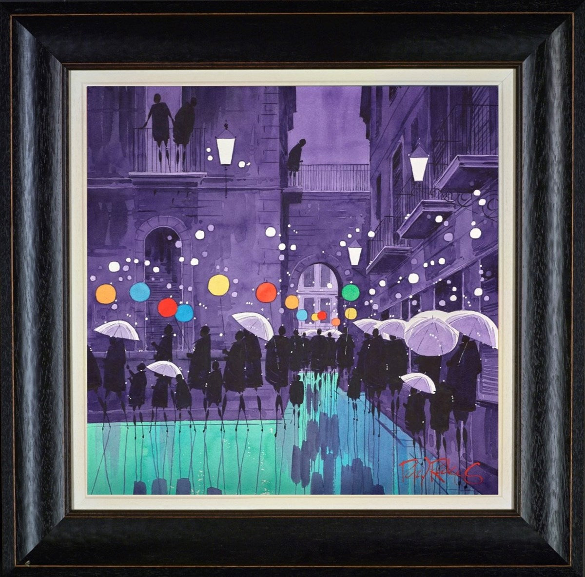Lanterns and Brollies (Framed)