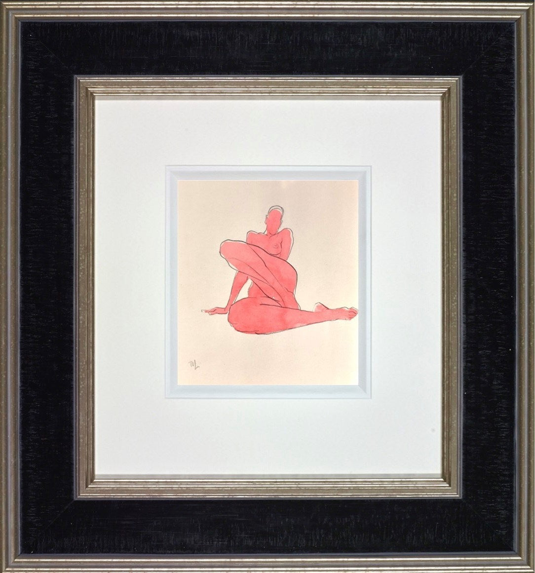 Red wash III (Framed)