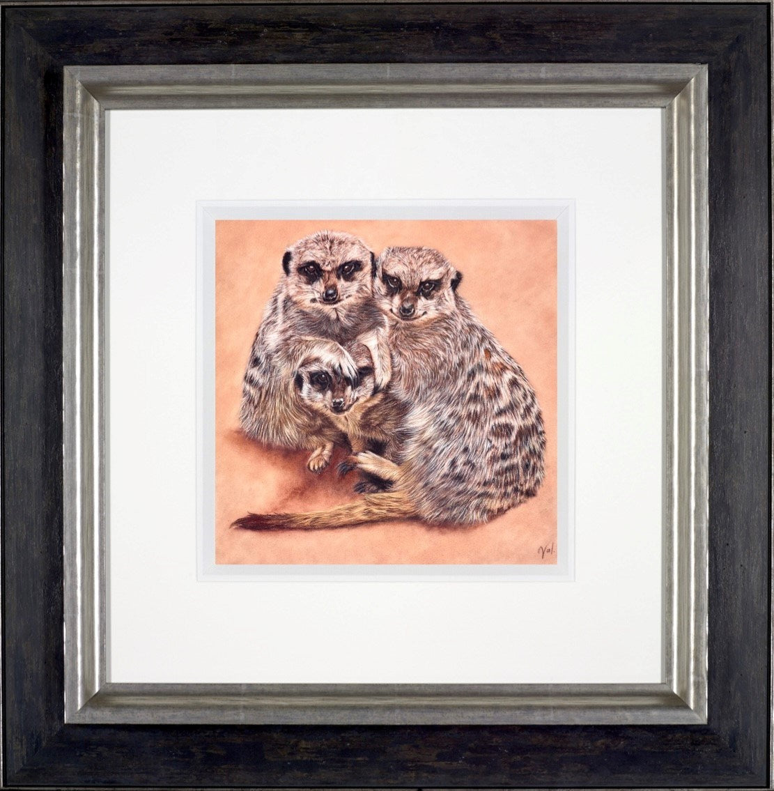 Meerkat Family Portrait (Framed)