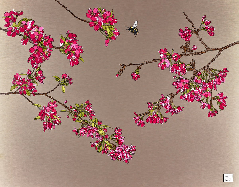 Cherry Blossom and Bumble Bee