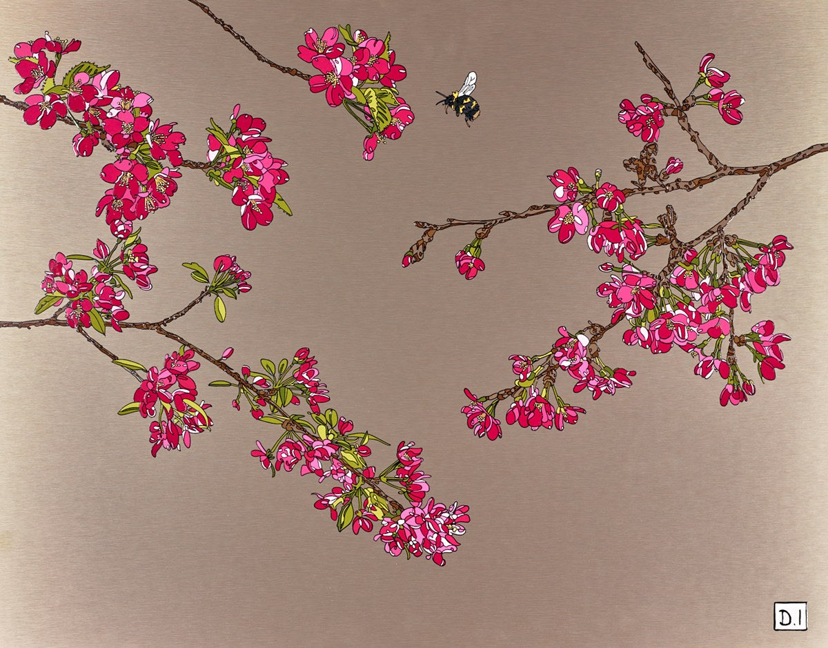 Cherry Blossom and Bumble Bee