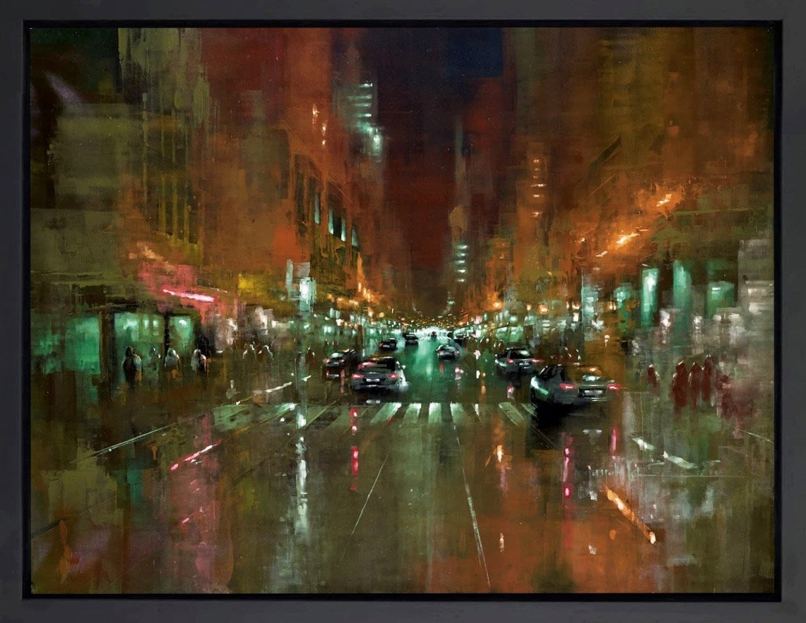New York Midnight In The City V (Framed)